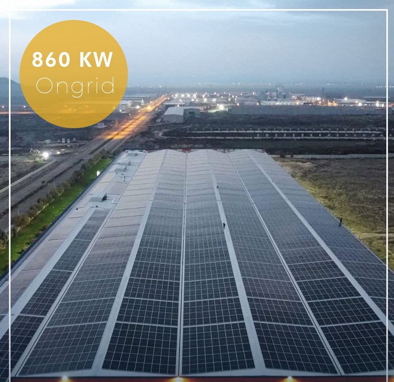 Endüstriyel çatı GES · 860 KW