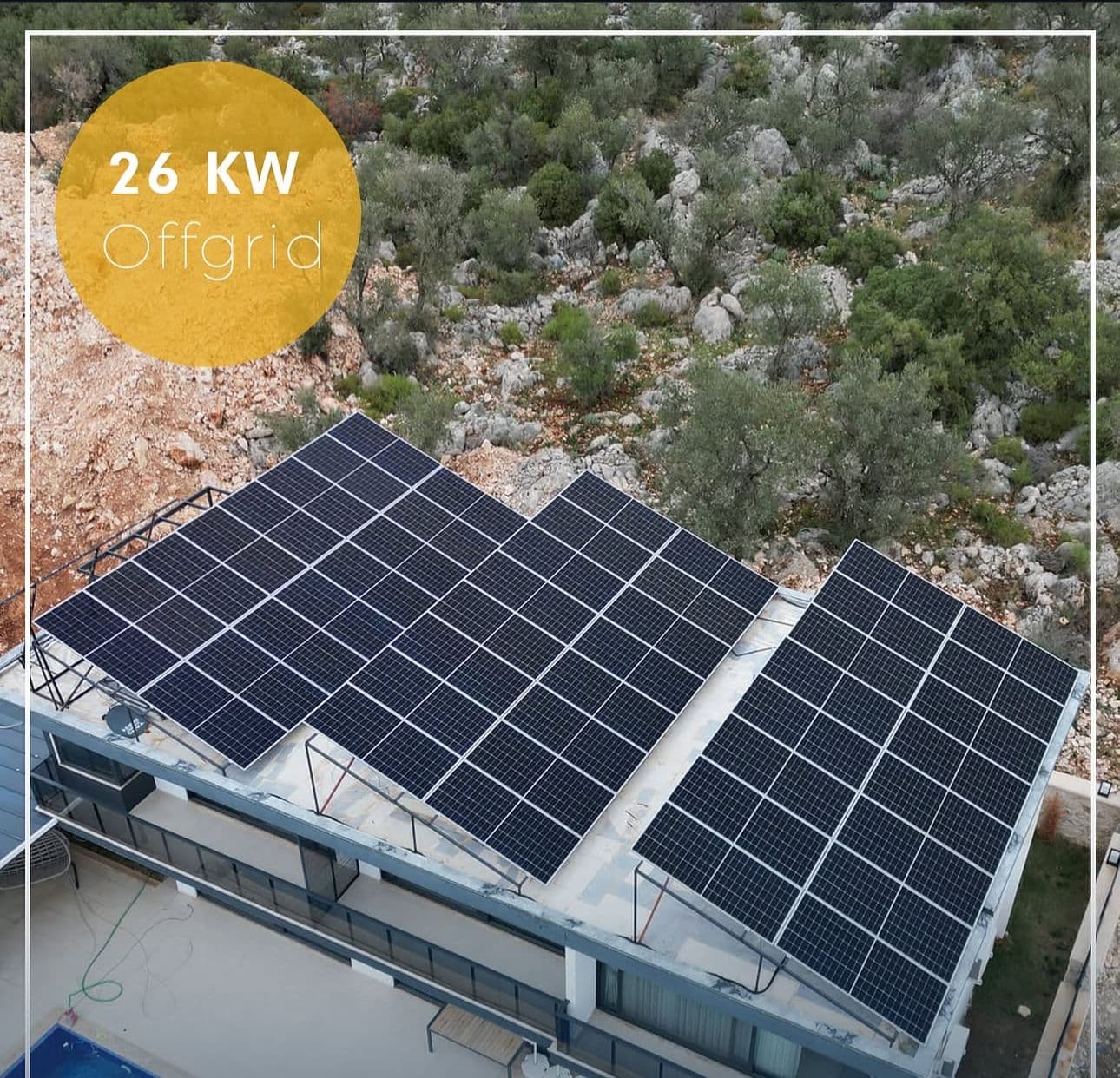 Off-grid konut çözümü · 26 KW